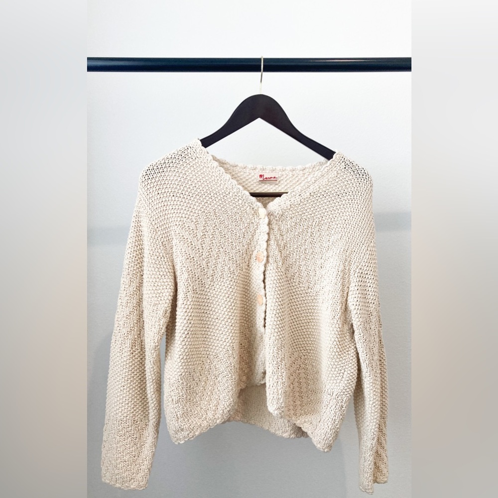 Beige cardigan!